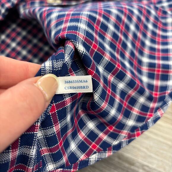 Charles Tyrwhitt Weekend Tattersall Plaid Mens XL Extra Slim Fit Button Shirt - Picture 5 of 8